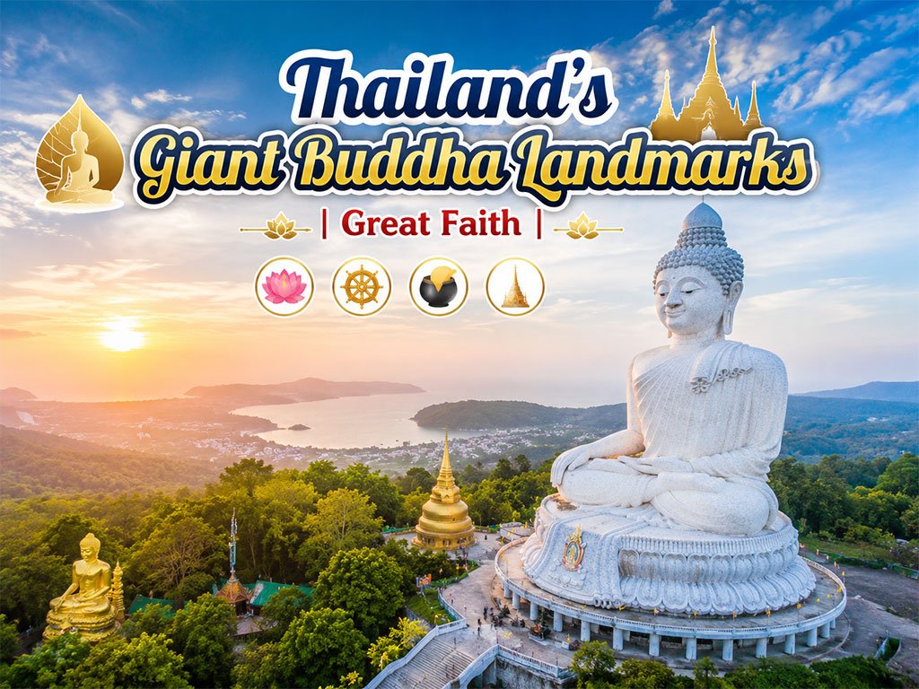 Patung Buddha Besar di Seluruh Thailand